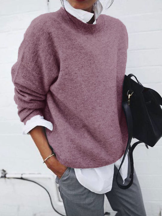 Mühelose Eleganz im langärmeligen Mock-Layer-Stil