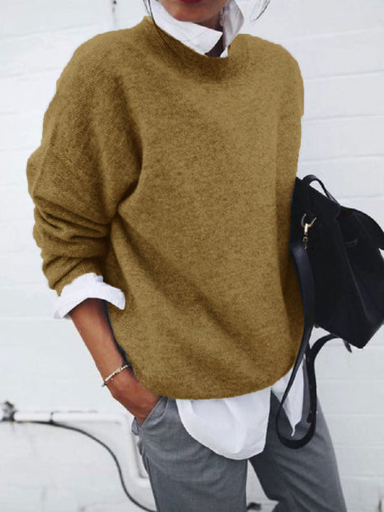 Mühelose Eleganz im langärmeligen Mock-Layer-Stil