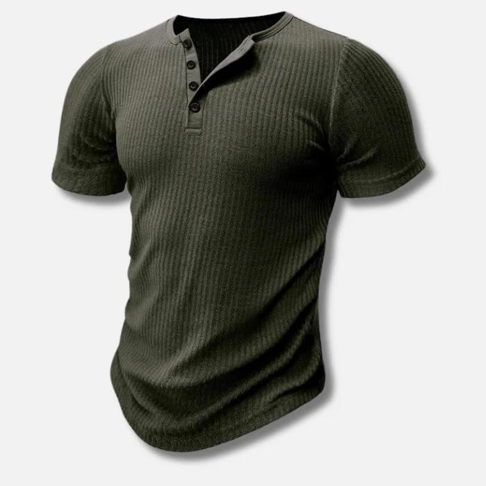 Herren-Henley-Shirt kurzarm mit Knopfleiste