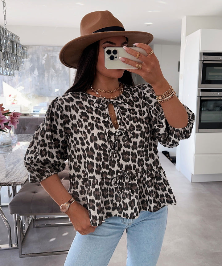 Musselin Bluse Elora Leo  Ladypolitan ♡   