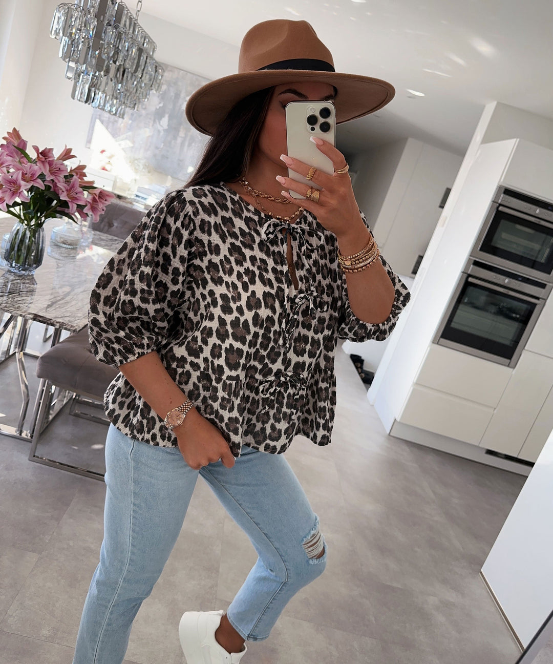 Musselin Bluse Elora Leo  Ladypolitan ♡   