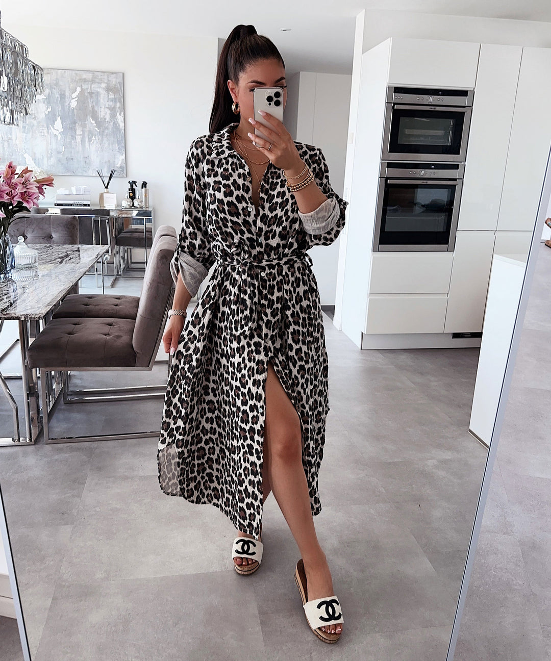 Musselin Kleid Elena Lang Leo  Ladypolitan ♡   