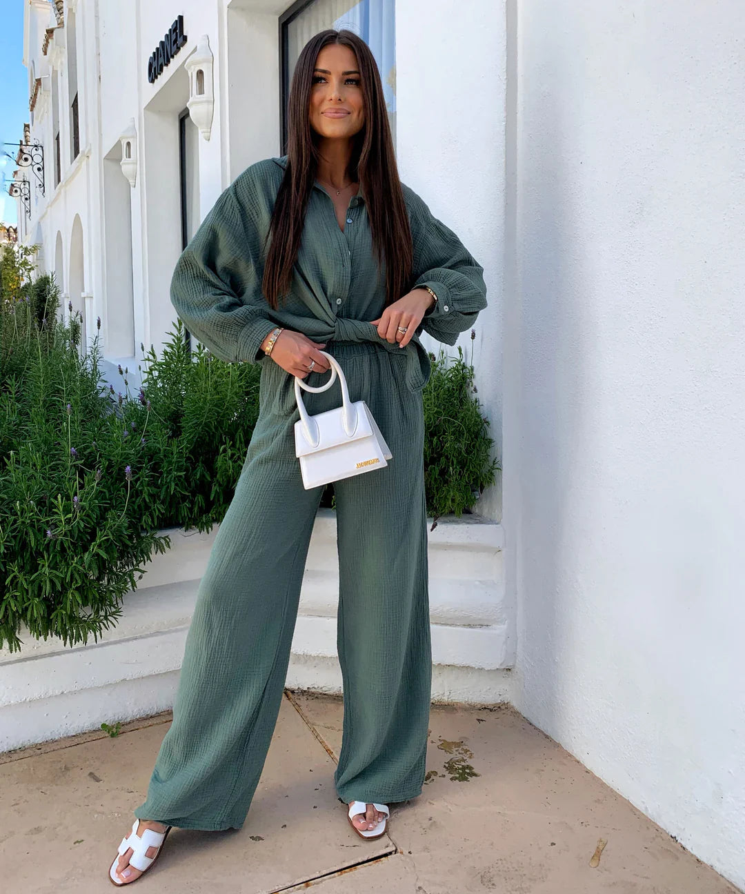 Musselin Set Rienna Khaki
