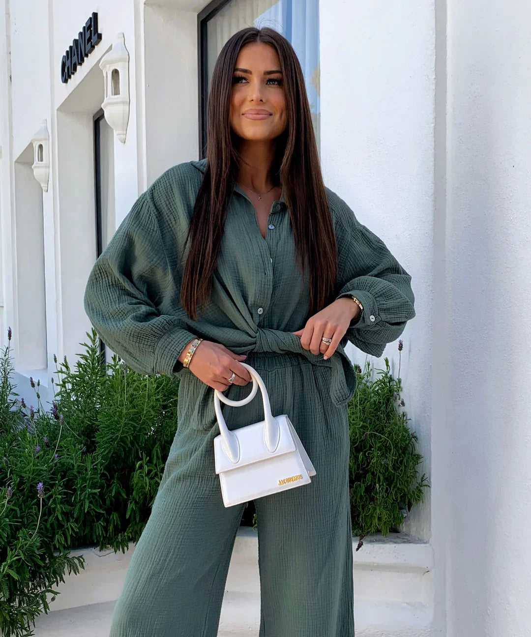 Musselin Set Rienna Khaki