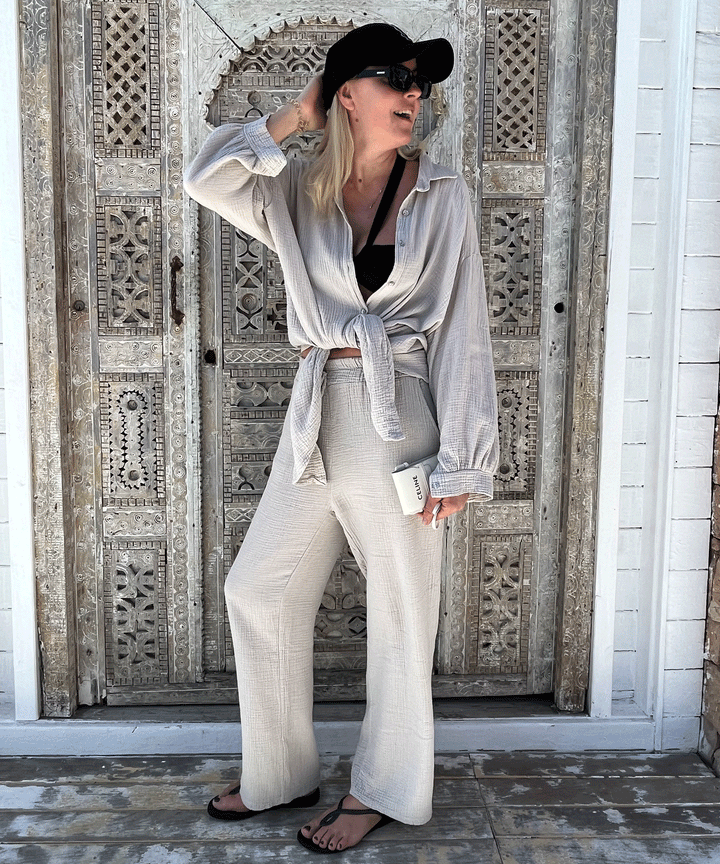 Musselin Set Gabriela Beige Ladypolitan ♡