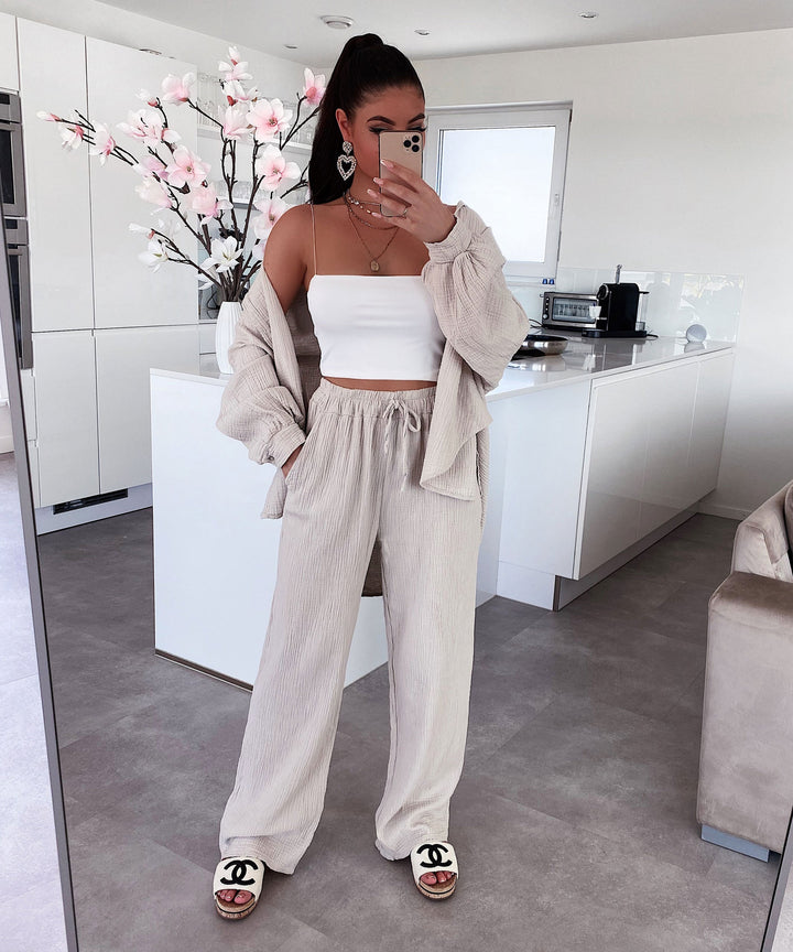 Musselin Set Gabriela Beige Ladypolitan ♡