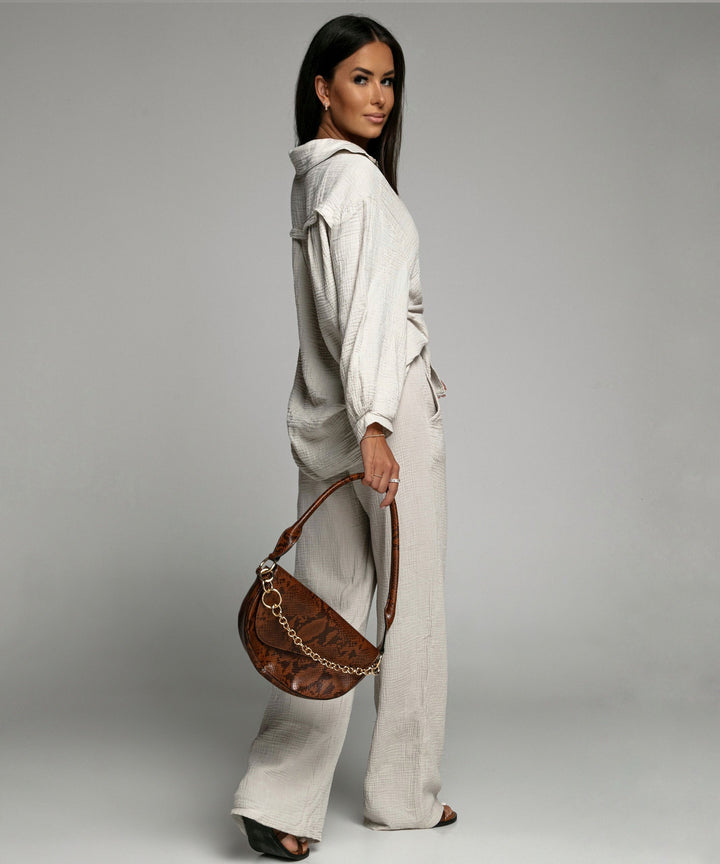 Musselin Set Gabriela Beige Ladypolitan ♡