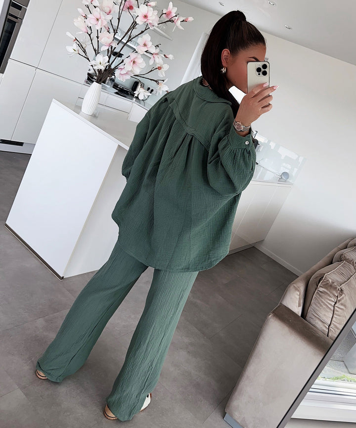 Musselin Set Gabriela Khaki Ladypolitan ♡