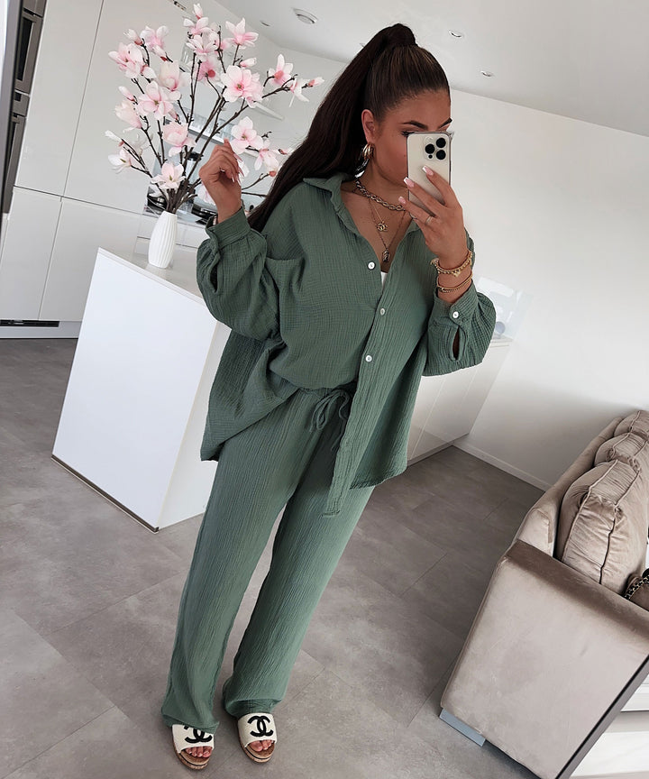 Musselin Set Gabriela Khaki Ladypolitan ♡