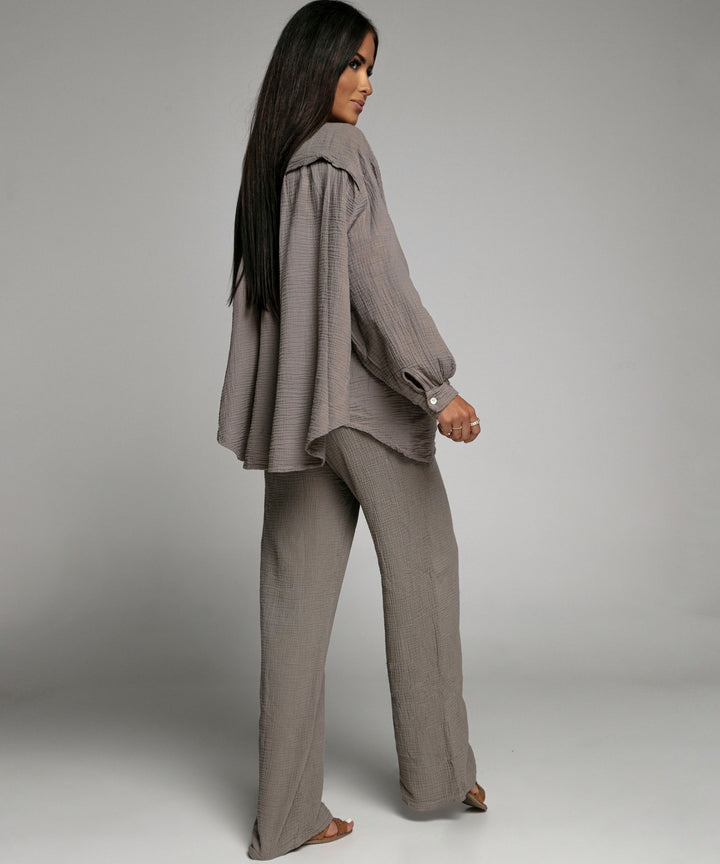 Musselin Set Gabriela Taupe Ladypolitan ♡