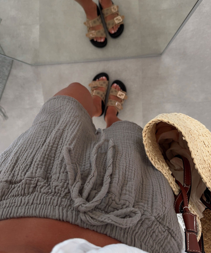 Musselin Shorts Taupe