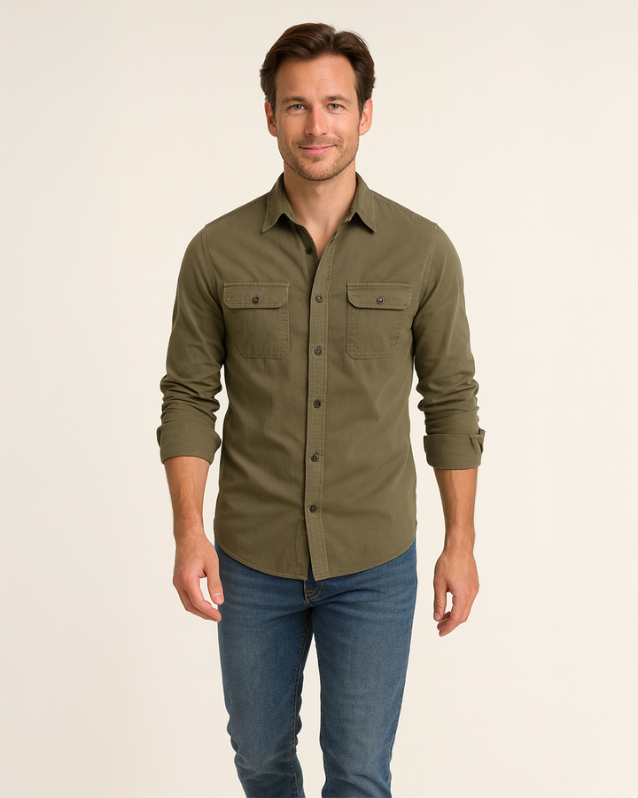 Slim Fit Freizeithemd mit Brusttaschen