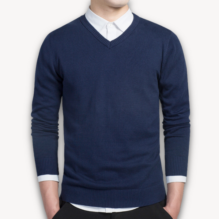 V Ausschnitt Pullover | Schmaler Schnitt für Business und Alltag