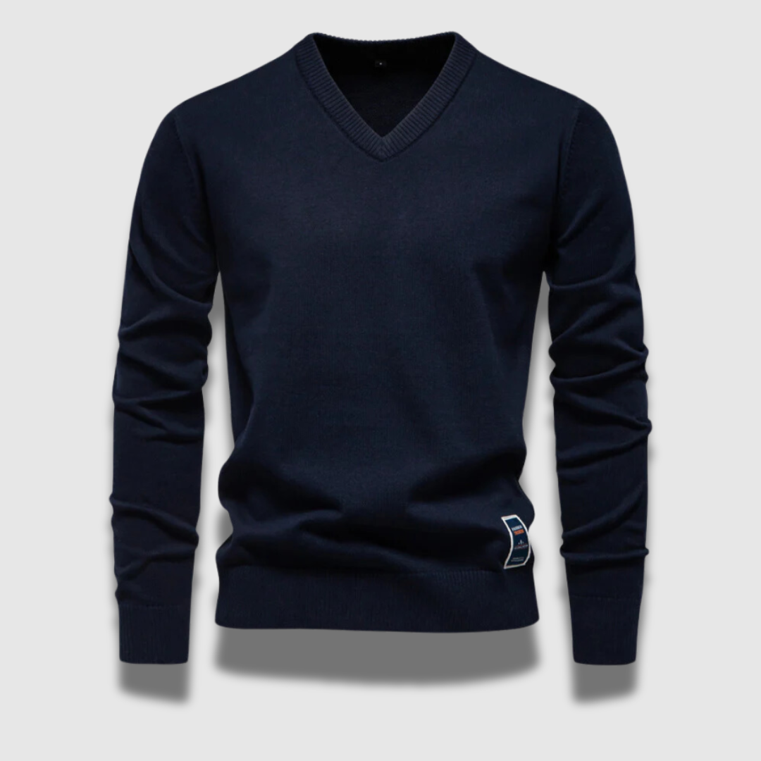 Maglione Uomo Collo a V Morbido e Caldo