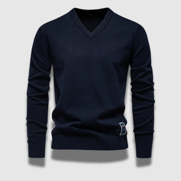 Maglione Uomo Collo a V Morbido e Caldo