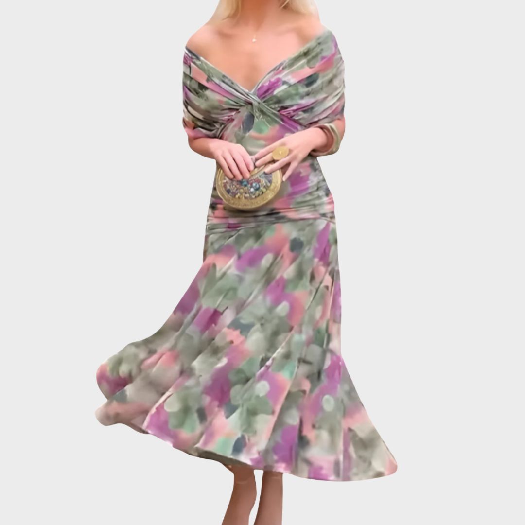 Celine - Elegante Off-Shoulder-Robe