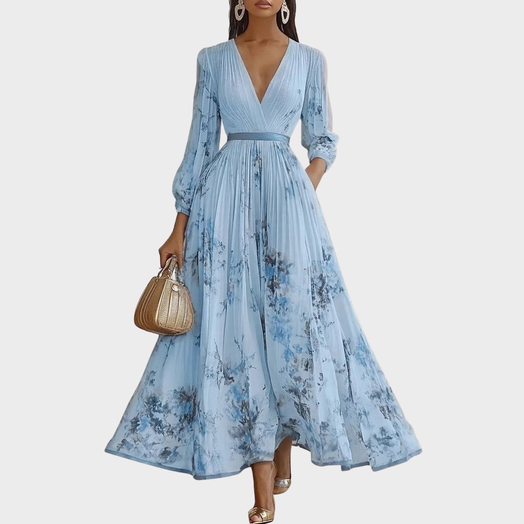 Franziska – Elegant Pleated Maxi Dress - Image 1