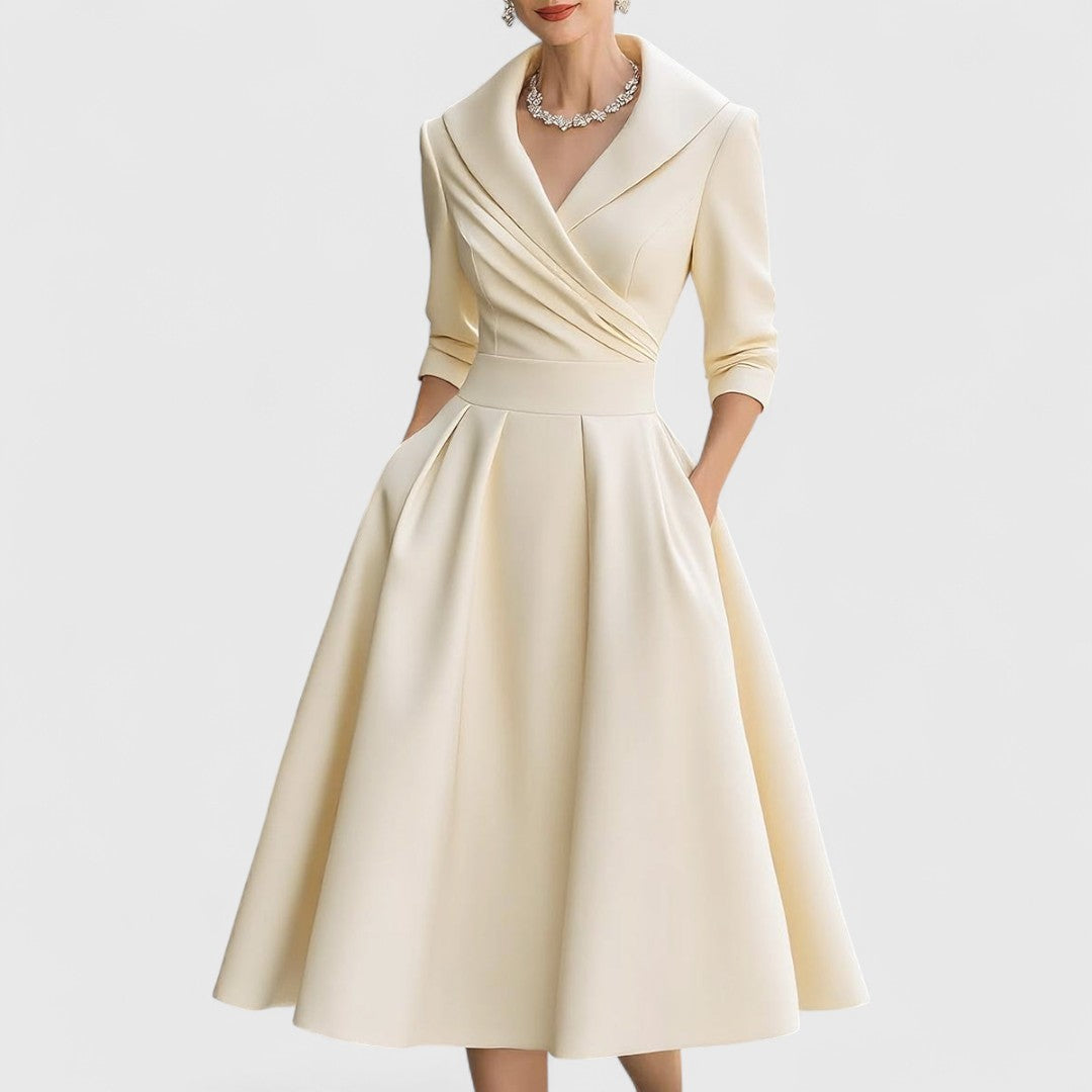 Nivara | Elegantes Midikleid mit V-Ausschnitt 4