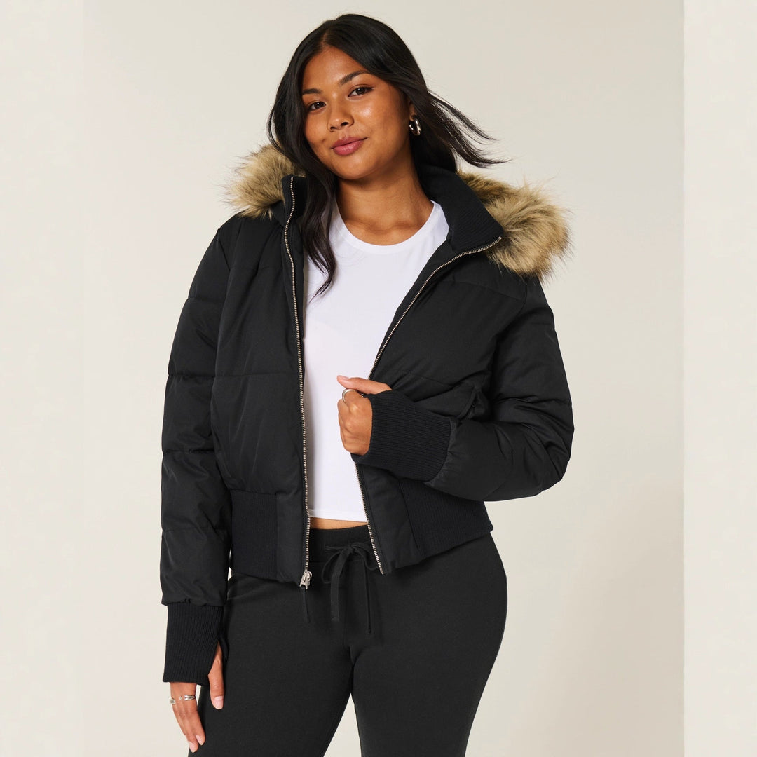 Angela | Warme Stilvolle Winter Kapuzenjacke für Damen