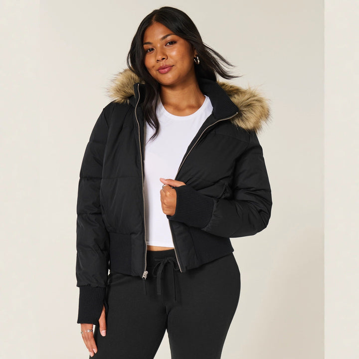 Angela | Warme Stilvolle Winter Kapuzenjacke für Damen