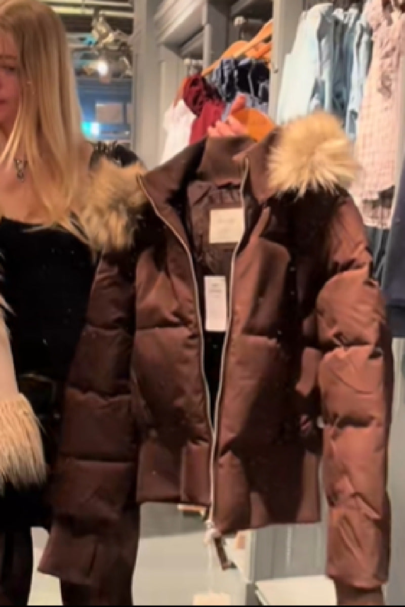 Angela | Warme Stilvolle Winter Kapuzenjacke für Damen