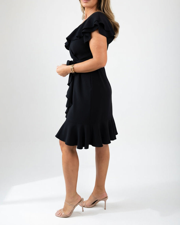 Schroder | Elegantes Wickelkleid mit Rüschen
