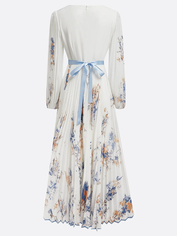 Nora | Maxikleid mit langen Ärmeln und Blumenmuster 4