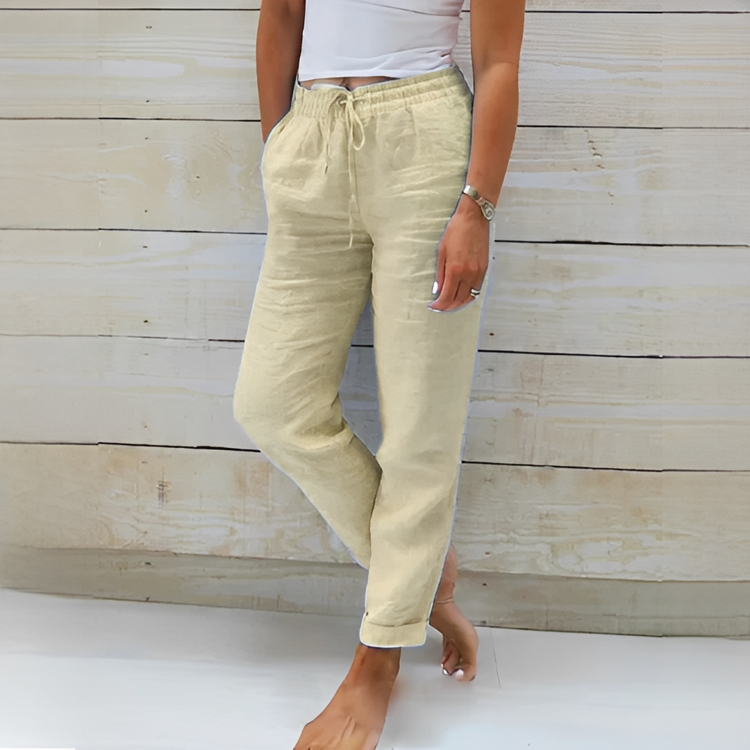 Lylia – Hoch taillierte Sommerhose für Damen
