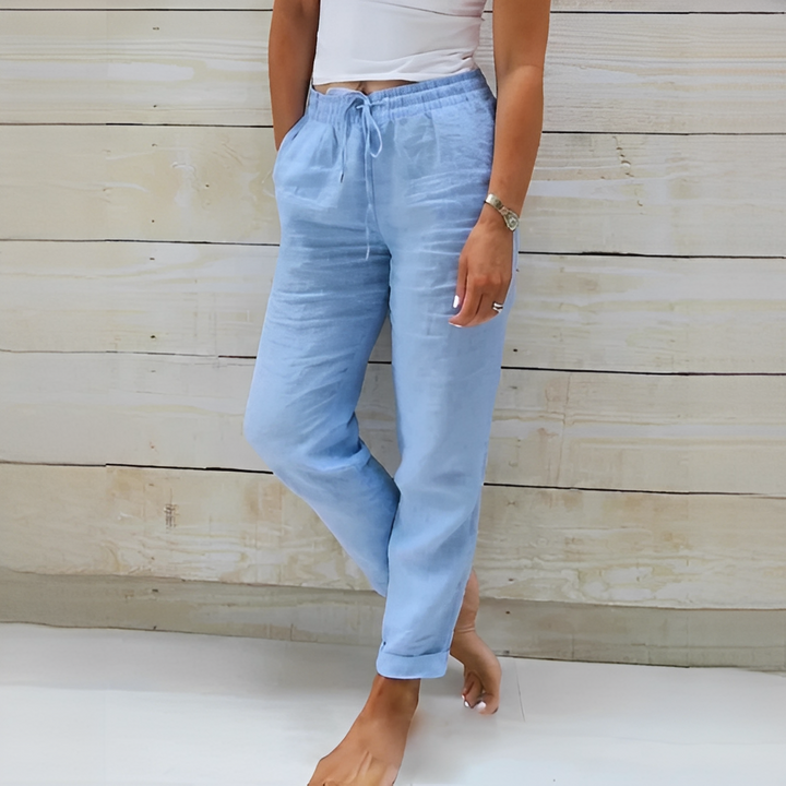 Lylia – Hoch taillierte Sommerhose für Damen
