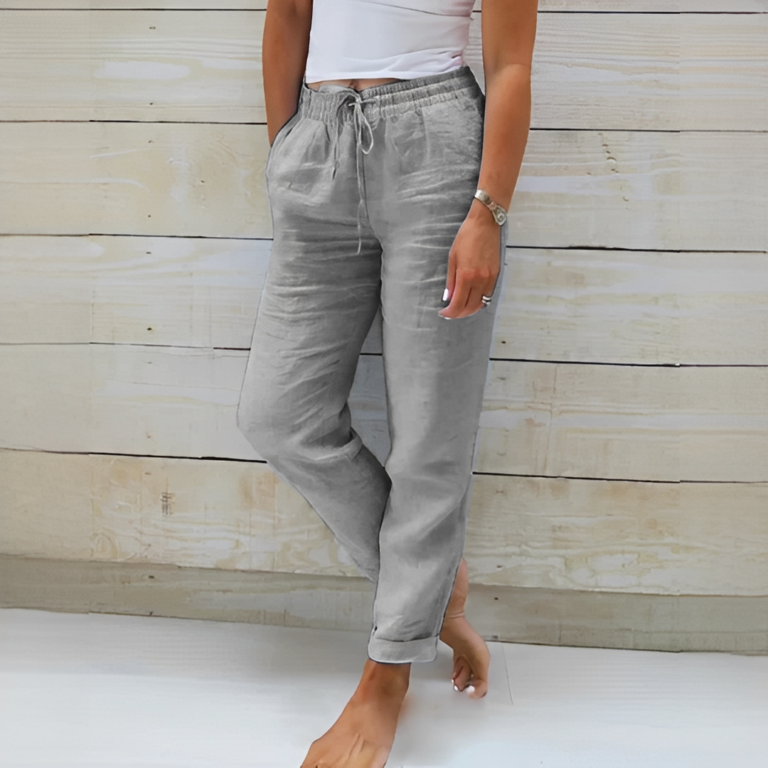 Lylia – Hoch taillierte Sommerhose für Damen