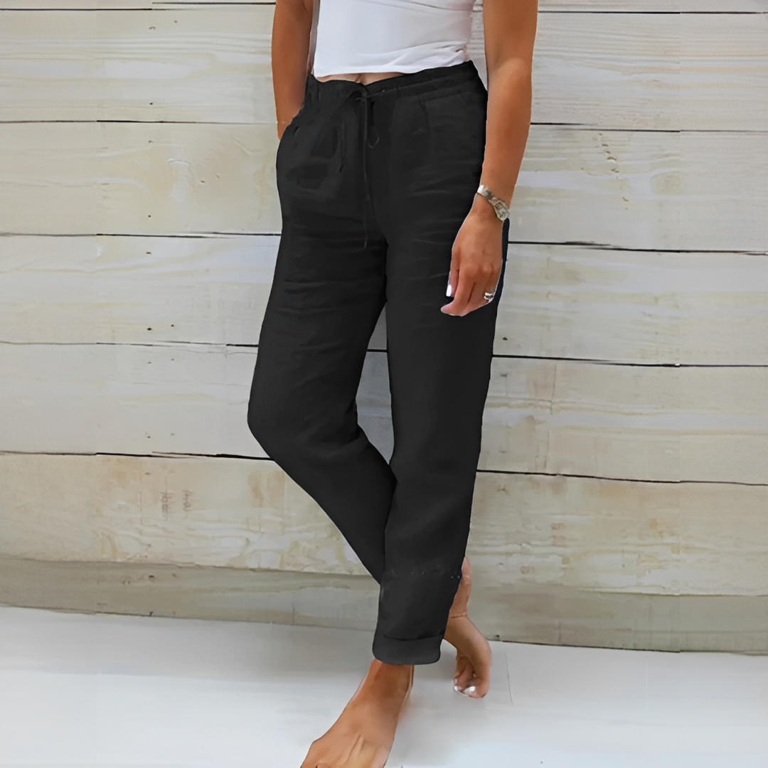 Lylia – Hoch taillierte Sommerhose für Damen