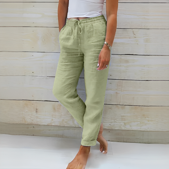 Lylia – Hoch taillierte Sommerhose für Damen
