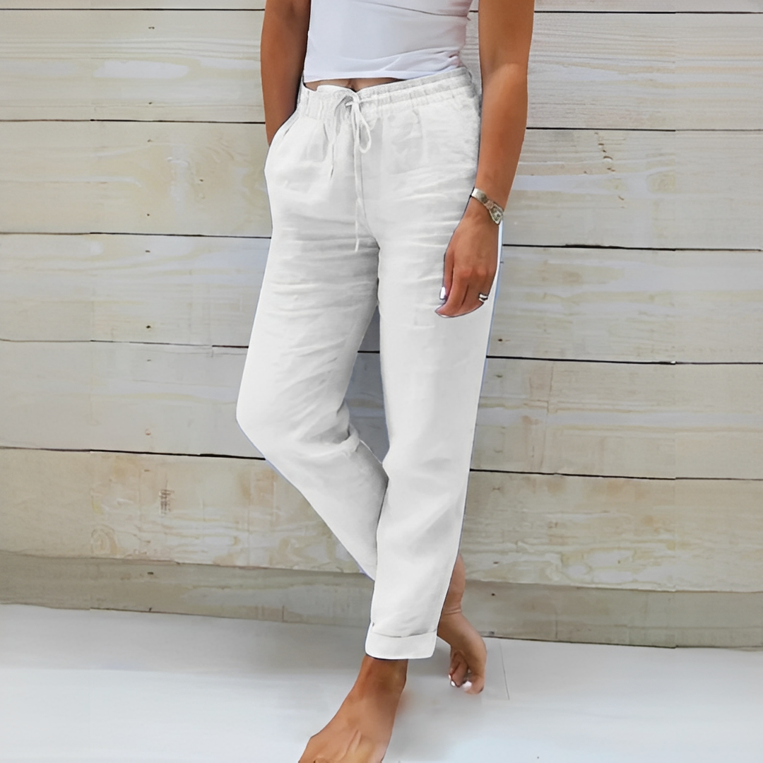 Lylia – Hoch taillierte Sommerhose für Damen