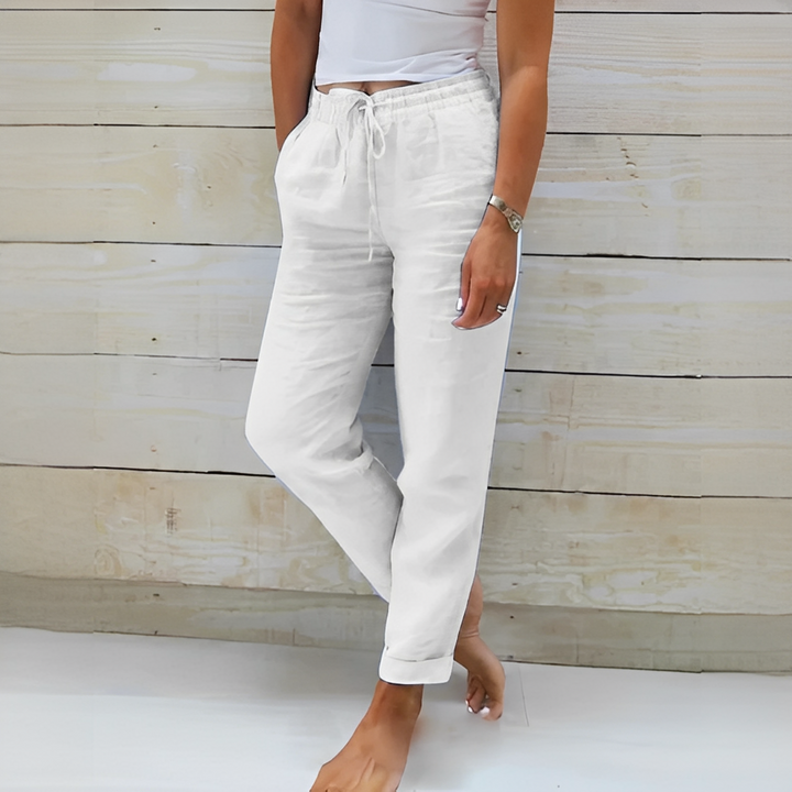 Lylia – Hoch taillierte Sommerhose für Damen