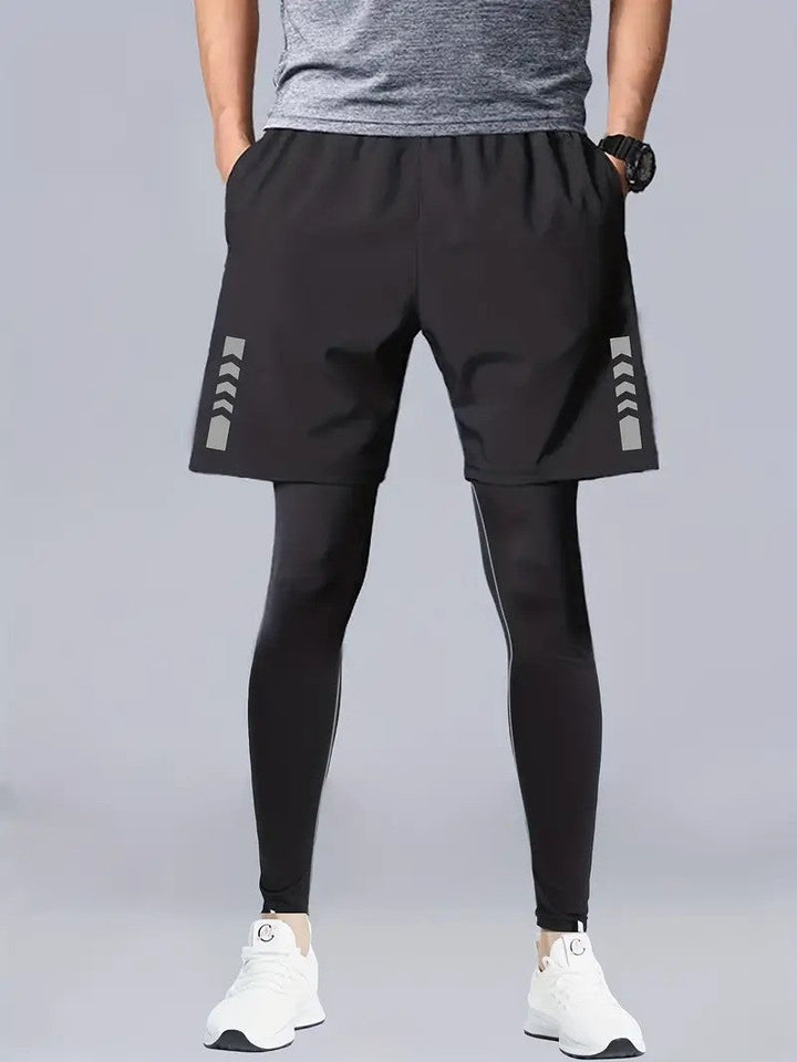 Sportset Herren 2-teilig Tights Shorts