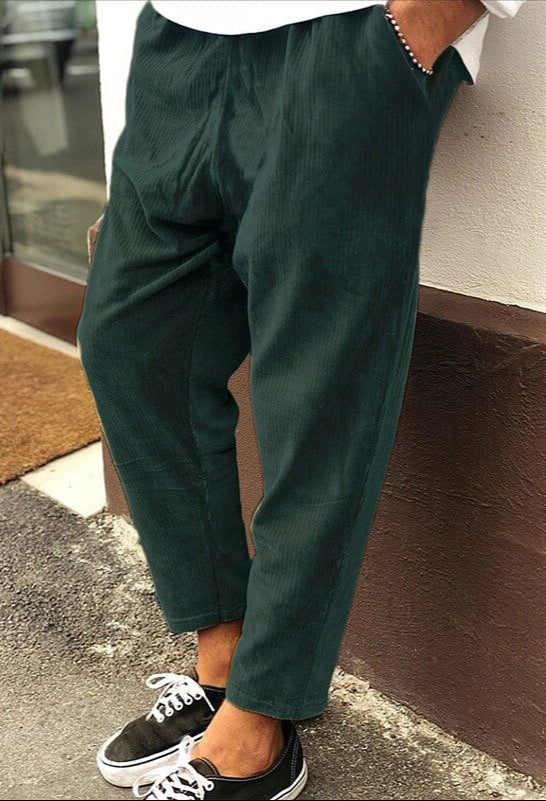 Herrenhose mit Gummibund knöchellang