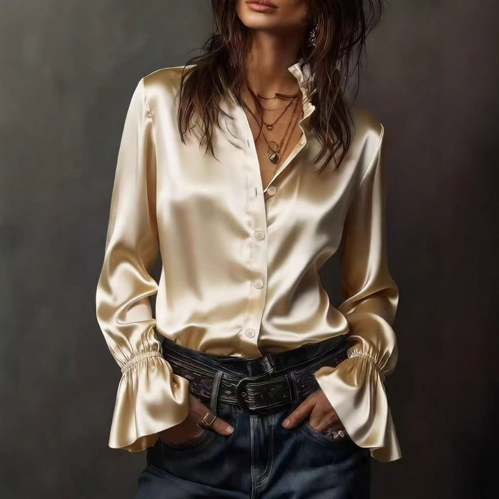 Karin – Women Elegant Silk Blouse - Image 4