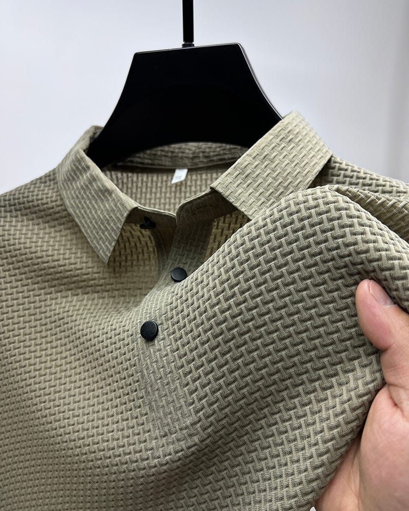 Stefan – Textured Button-Up Shirt for Men - Image 3