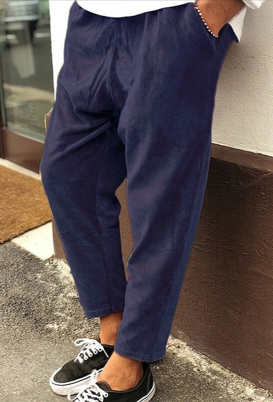 Herrenhose mit Gummibund knöchellang