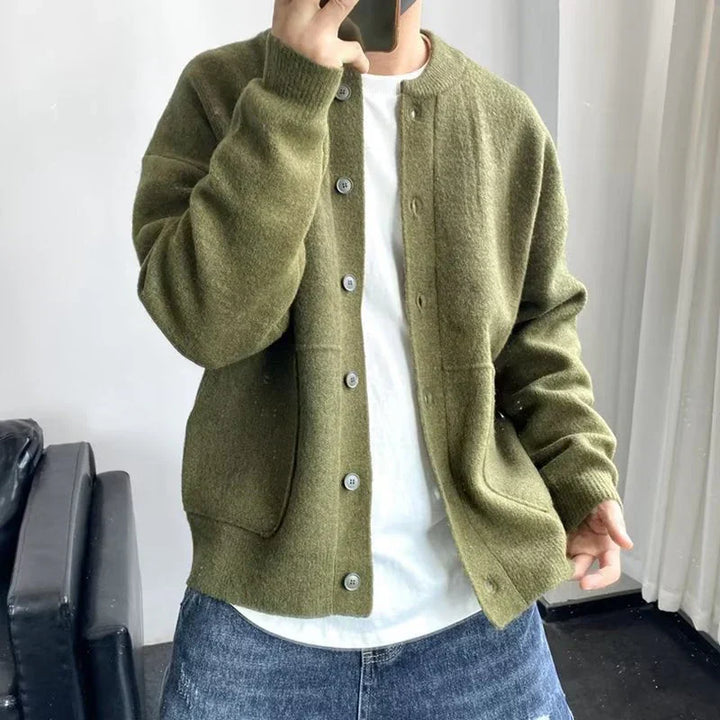 Cardigan Uomo in Maglia Bottoni Morbidi Vestibilità Comoda