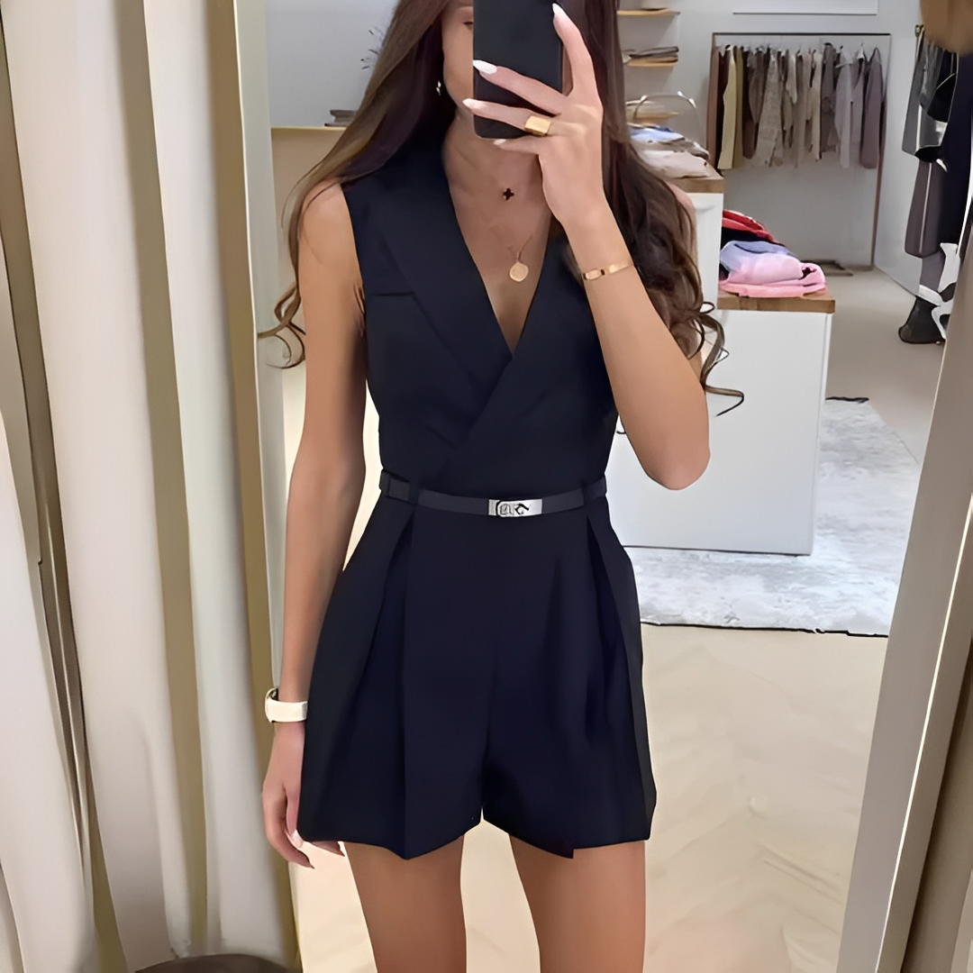 Ferlyn - Ärmelloser Spitzenoverall für Damen