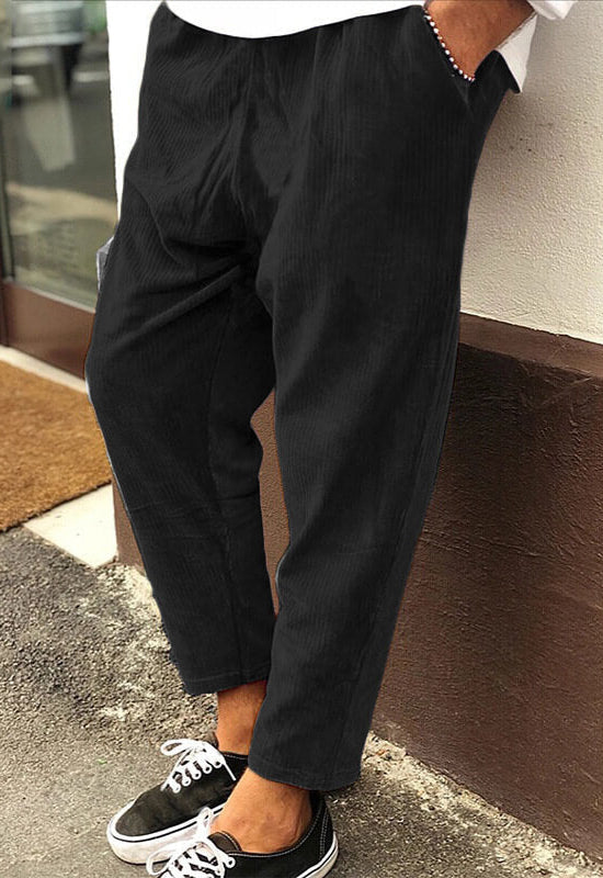 Herrenhose mit Gummibund knöchellang