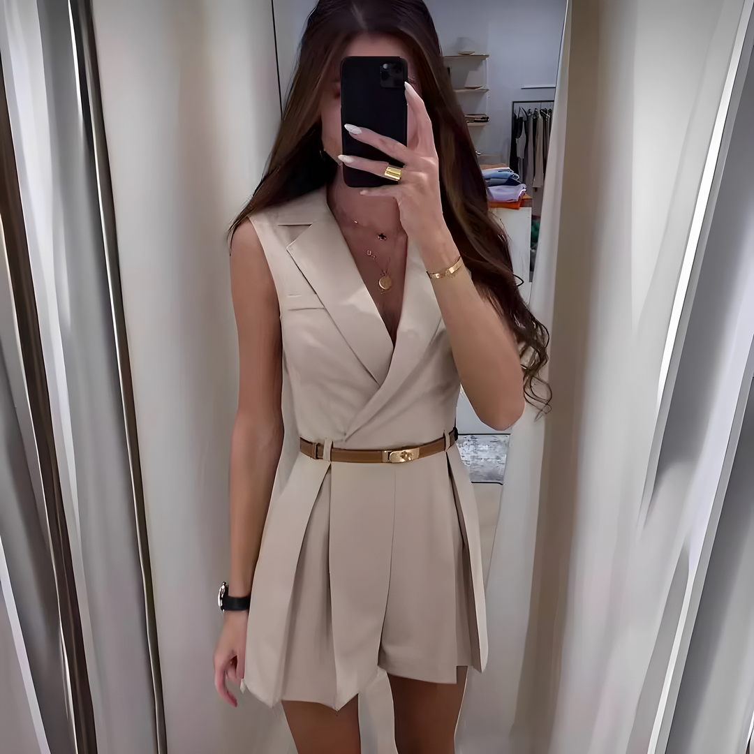 Ferlyn - Ärmelloser Spitzenoverall für Damen