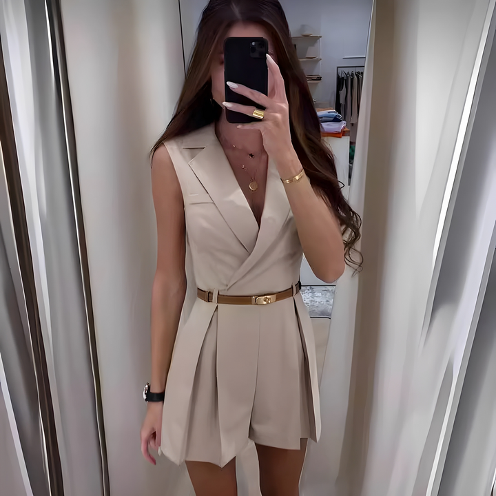 Ferlyn - Ärmelloser Spitzenoverall für Damen