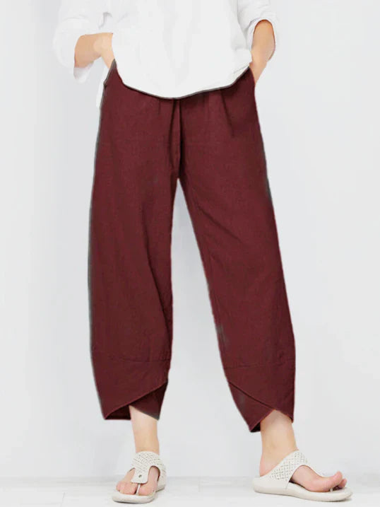 Anna – Locker geschnittene Sommerhose mit weitem Bein