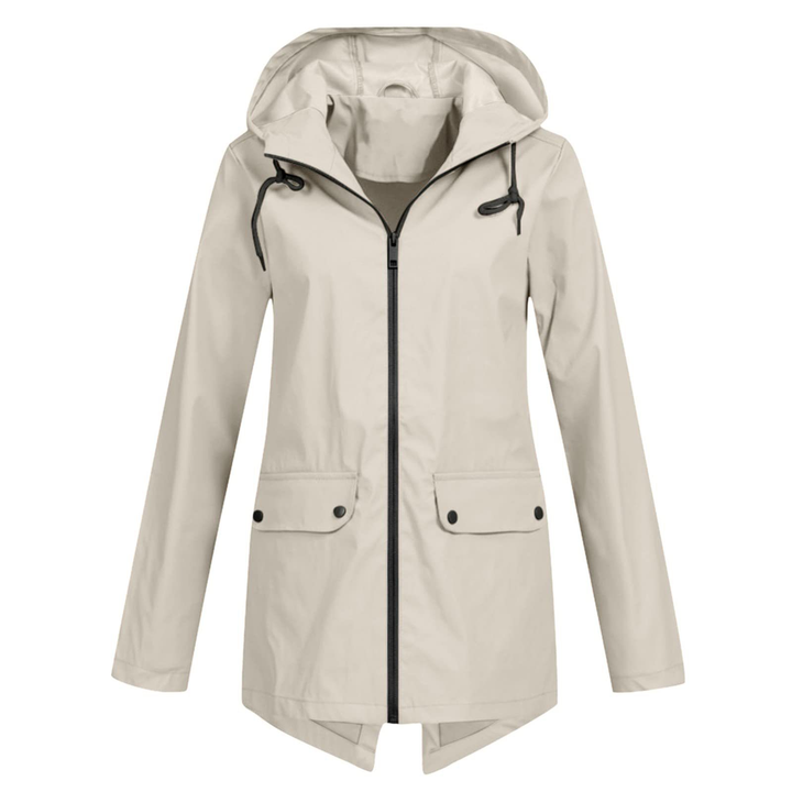 Bettina | Damen Jacke mit Kapuze, Reißverschluss und Fronttaschen