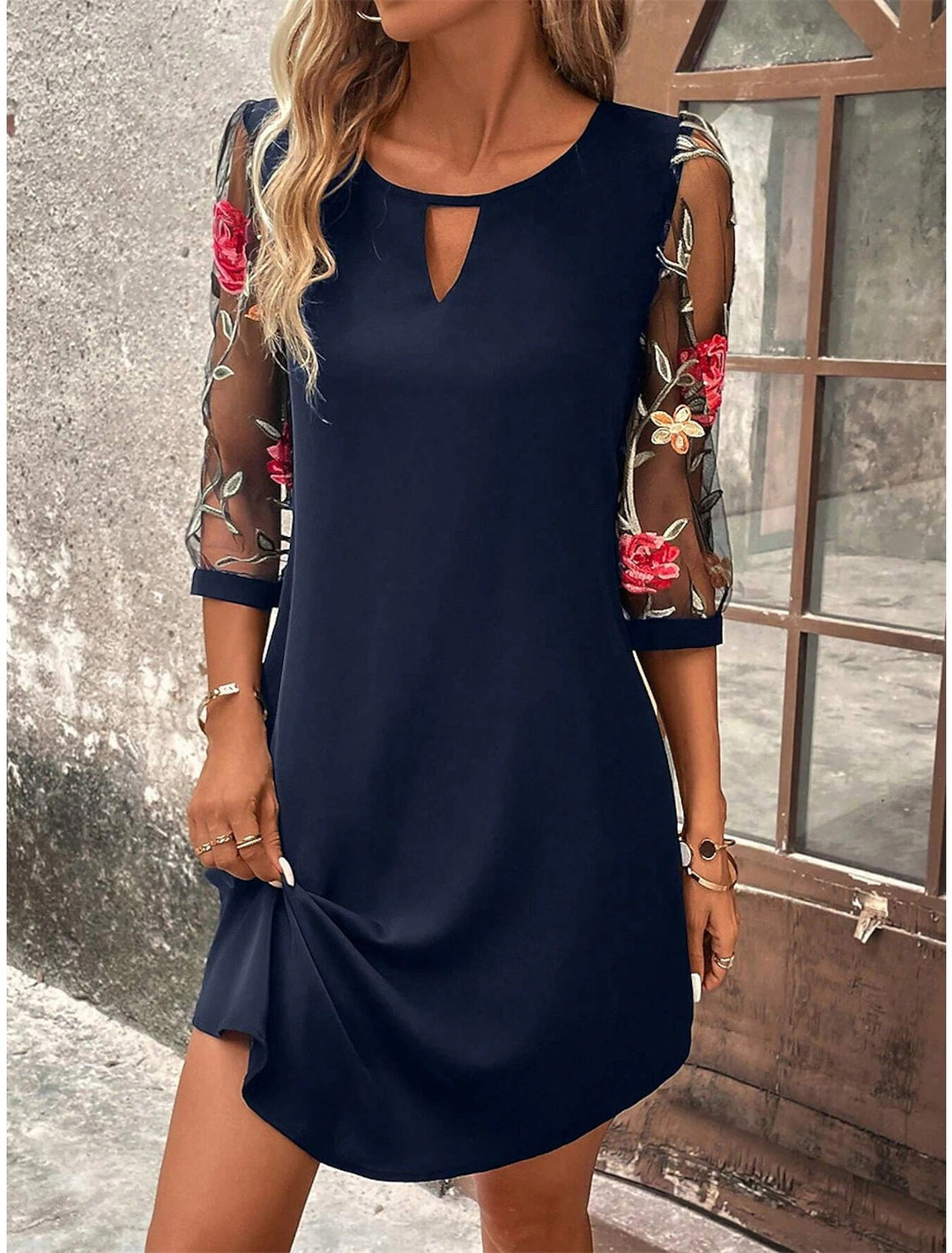 Stefanie – Women's Floral Shirt Dress - Image 6