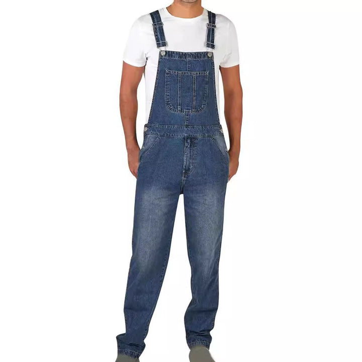 Jonas – Herren Robuste Denim-Latzhose mit Verstellbaren Trägern