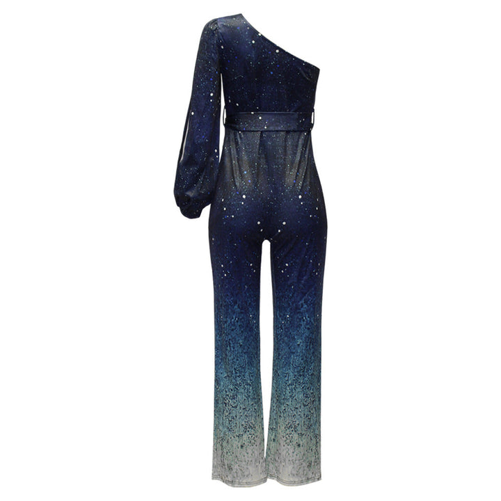 Jumpsuit Damen One Shoulder Disco
