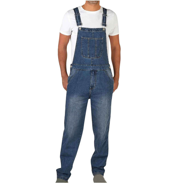 Jonas – Herren Robuste Denim-Latzhose mit Verstellbaren Trägern